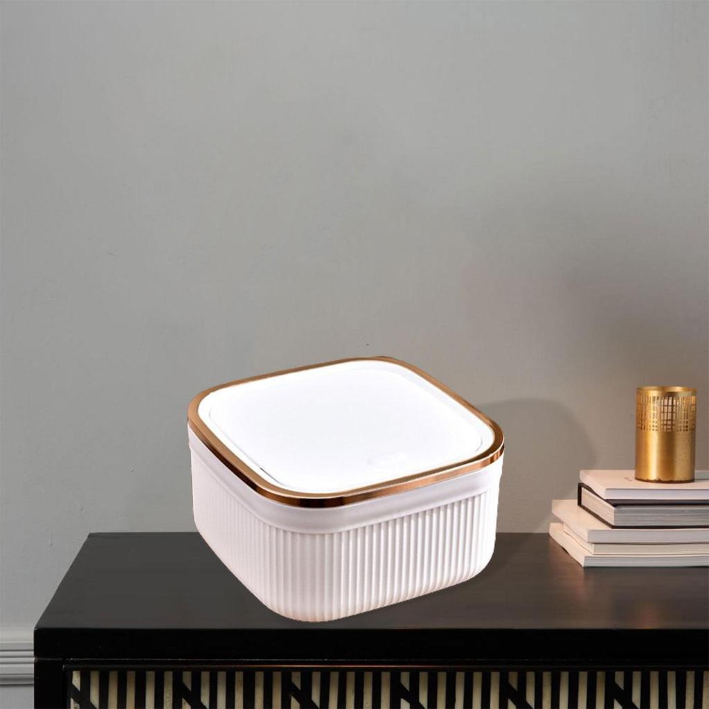 Mini Trash Can Portable Press Type Waste Bin Multipurpose Desk Trash Bin for Living Room Home Bedroom Beside Office Kitchen