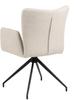 Beige SWIVEL CHAIR WITH ARMRESTS, metal legs