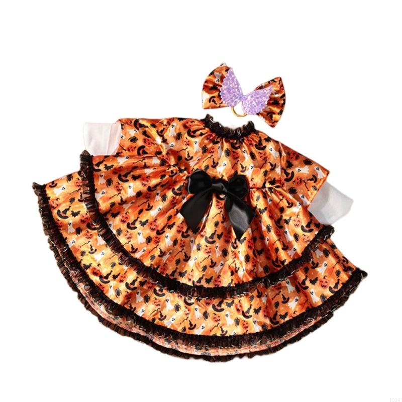 Halloween Geese Decorative Dress and Hairbows Quick Assembly Display Props For Porch Party Theme Setting Supply HX6C