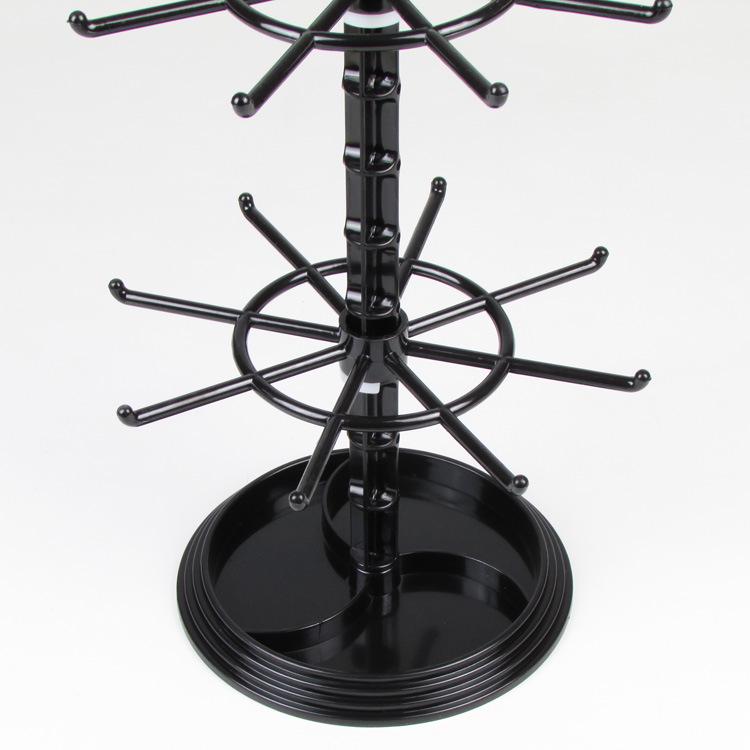 Rotating Jewelry Display Stand with Necklace and Earring Storage