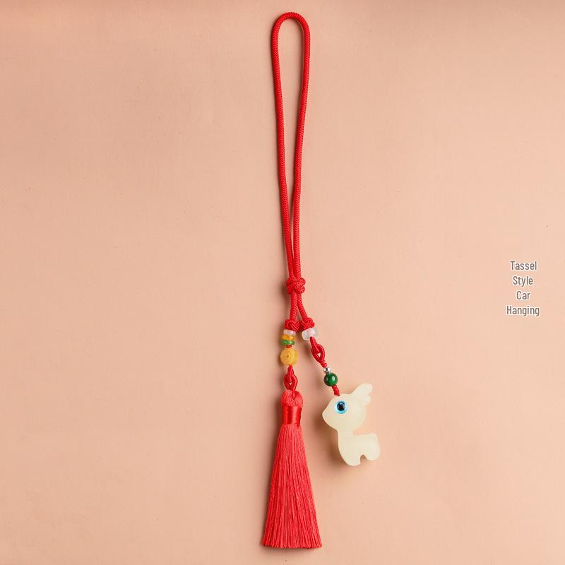 Charming Deer Girl Keychain - Safe Travels Phone Chain & Car Pendant