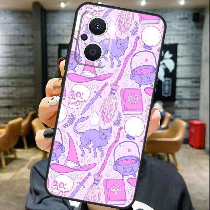 Pastel Goth Witchy Case For OPPO Reno 11 11F 13 12 F 8T 7 8 10 Pro OPPO Find X8 X6 Pro X3 X5 Lite Cover Coque
