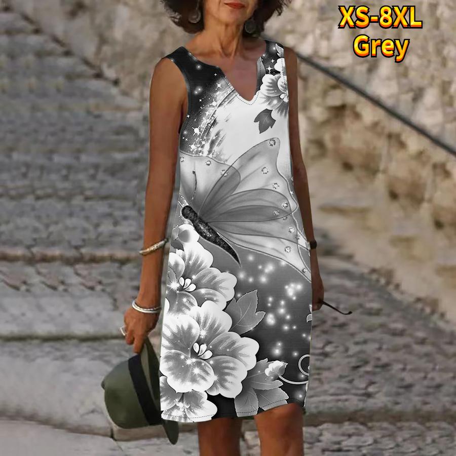 Женское летнее ярко-красное платье с v-образным вырезом и цветочным принтом Феникса — фото 5