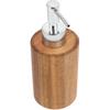 Beaupretty Wooden Soap Dispenser: Pump Lotion Dispenser Bamboo Shampoo Bottles Refillable Cosmetic Shower Gel Container for Countertop Kitchen