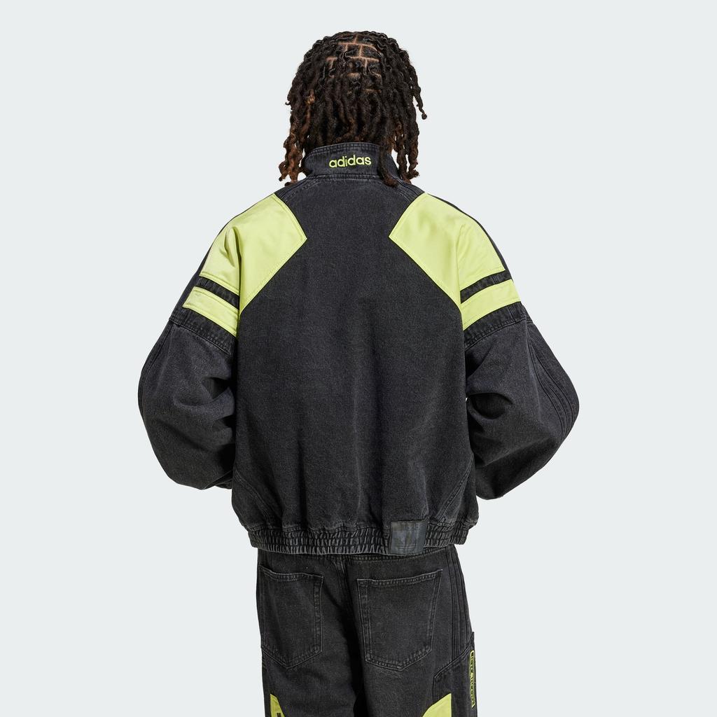 Adidas Originals Adilenium Ss24 Logo Zip Retro Sports Stand Collar Long Sleeve Jacket Men Jacket Yellow Black JN0824