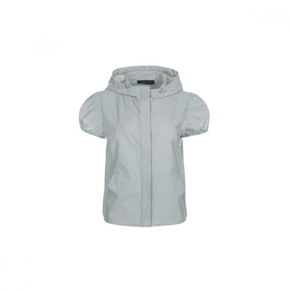 Bermudagrass Hooded Short Sleeve Windbreaker Khaki