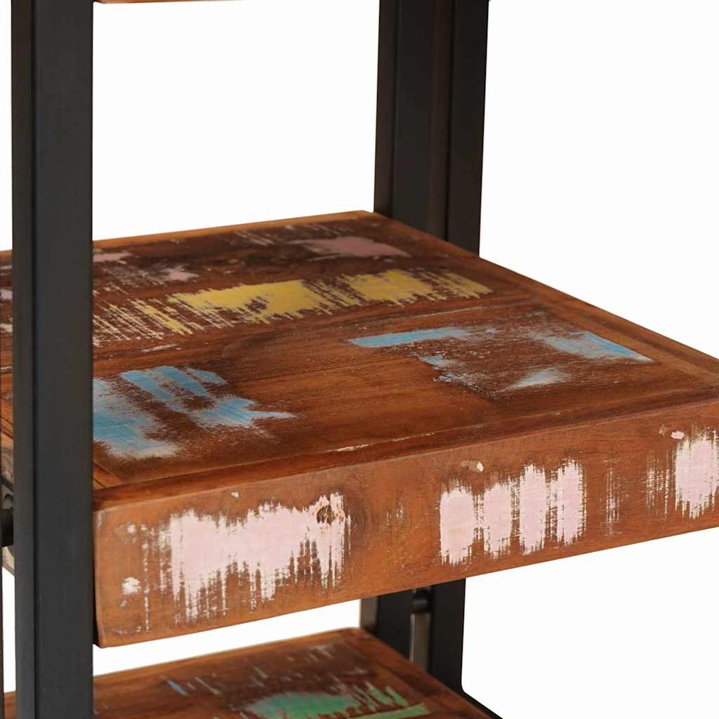 Nightstand in Brown and Black 38 x 33 x 58 cm Solid Reclaimed Wood