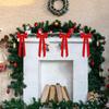 12Pcs Christmas Velvet Bows Rustic Vintage Velvet Ribbon Bows for DIY Crafts Gift Wrapping Tree Garland Wreath Xmas Decoration