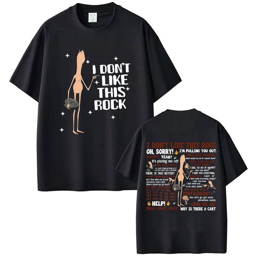Marcus The Worm I Dont T Like This Rock Fun Meme Pattern Tshirt 2026 New Mens Womens Fashion Cotton Casual Short Sleeved
