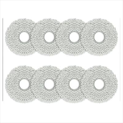 8 Pieces Microfiber Mop Pads Rags Vacuum Cleaners Accessories Sweeping Robot Spare Part Mop Cloths Microfiber Material