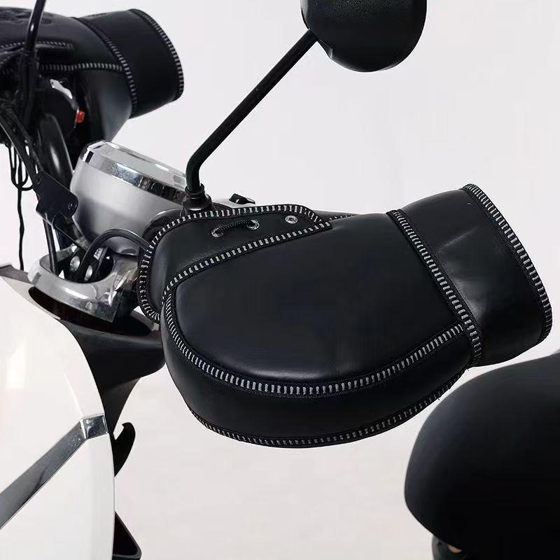 1Pair Cycling Motorcycle Scooter Thick Warm Handlebar Muff Grip Handle Bar Muff Rainproof Winter Warmer Thermal Cover Gloves