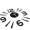Moderne stille Wanduhr 3D-Effekt Schwarz