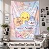 Wall Hanging Tapestry With Custom Name & Text, Stray Kids Decorative Tapestry For Bedroom