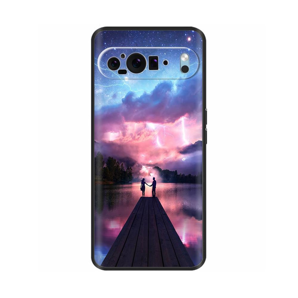 Para Google Pixel 10 Pro 10Pro XL Funda Dulce Amor Flor Suave Silicona TPU Cubierta para Google Pixel10 Pro XL Resistente a Golpes Carcasa Funda