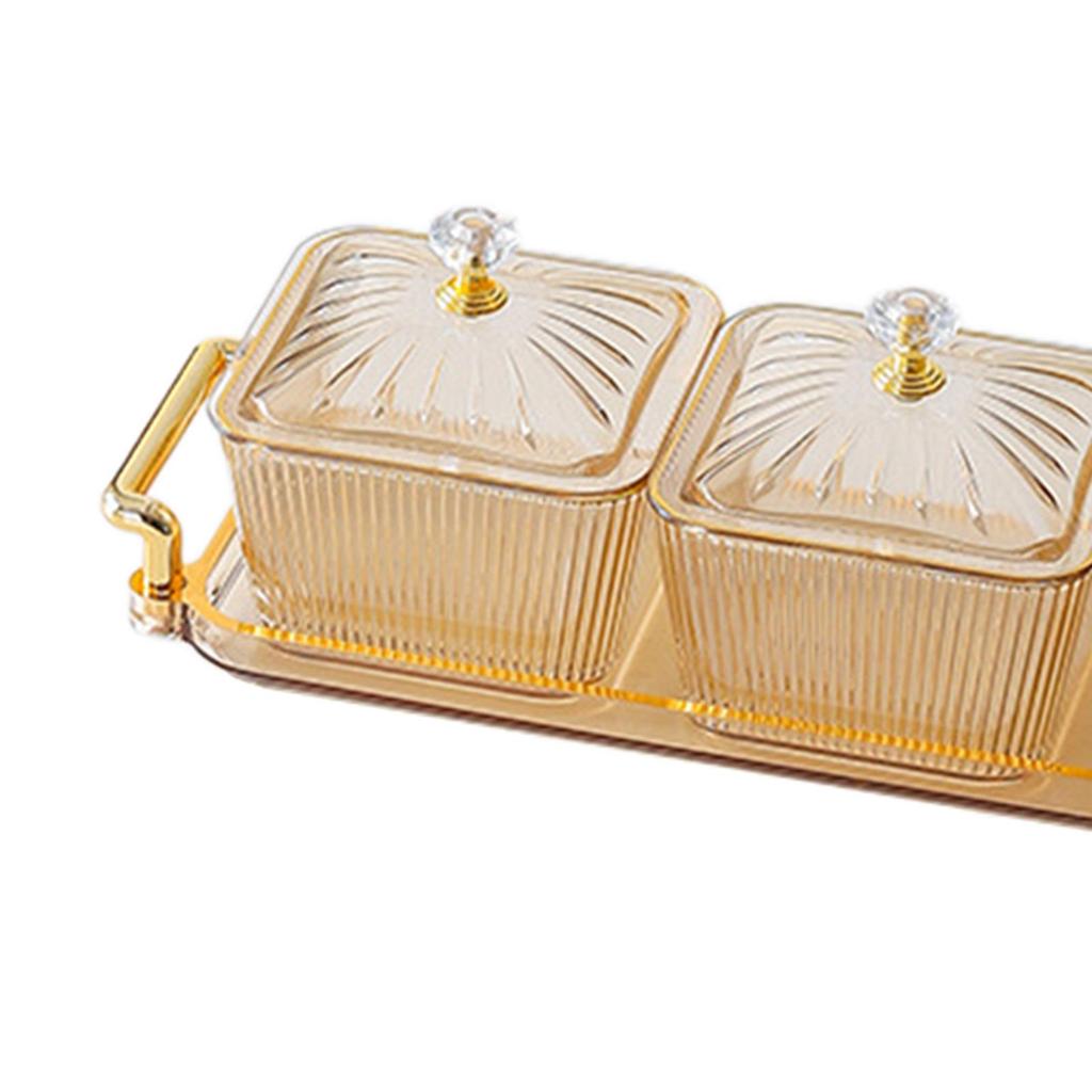 Divided Dried Fruit Plates Food Storage Container Multifunctional Appetizer Serving Tray for Snack