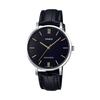 Quartz Ladies Wristwatch LTP-VT01L-1B Black Leather Band