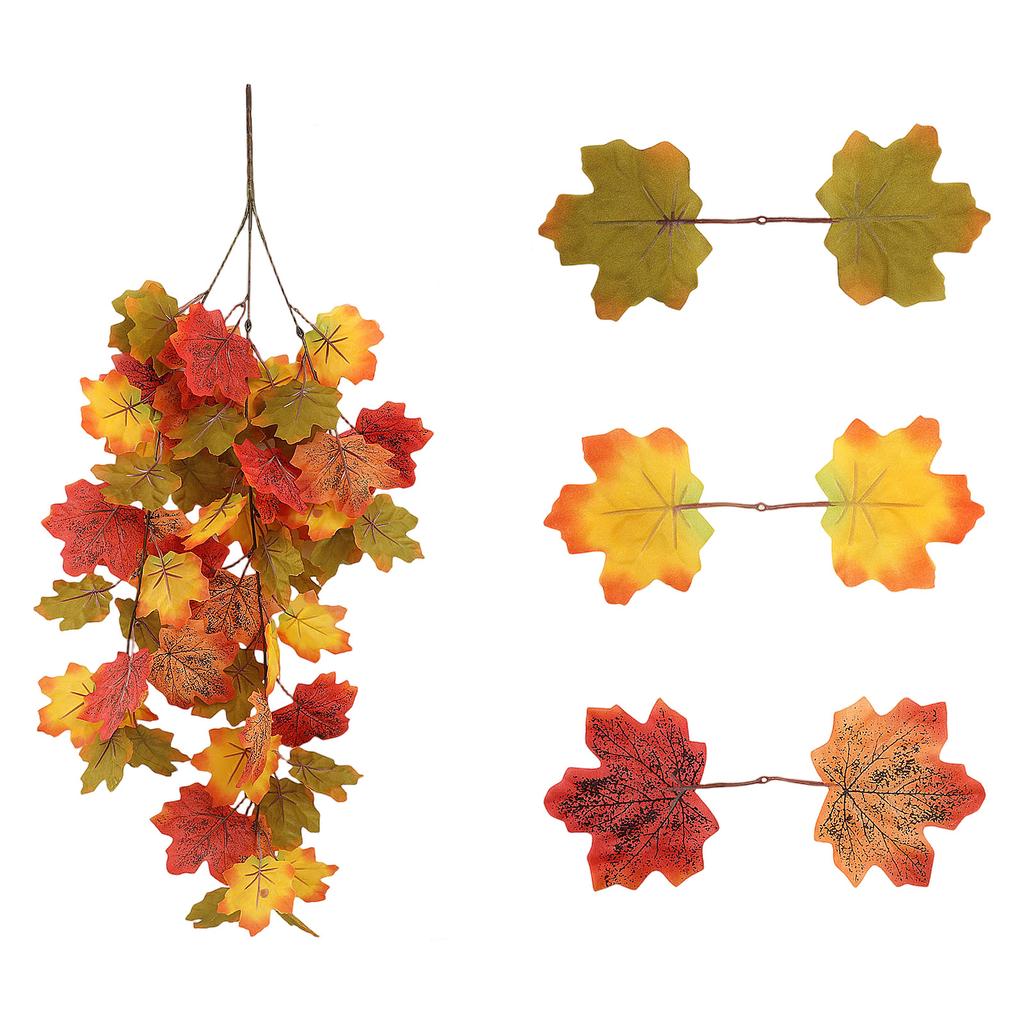 Leaves Wall Hanging Plants Fall Fake Maple Leaf Plants Artificial Maple Leaf Suitable For Party Thanksgiving Festival Decoration