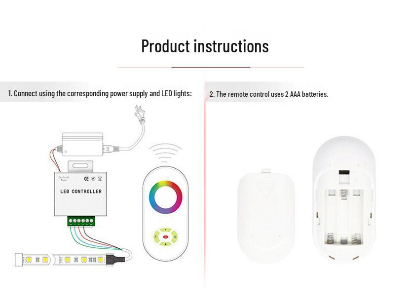 LED Controller Touch Remote: Full Color Dimmer for Ambient Light