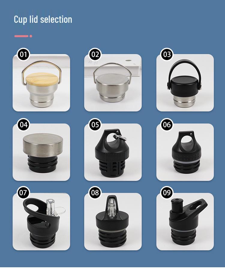 Sport-Wasserflasche im amerikanischen Stil mit weiter Öffnung, 304 Edelstahl, großes Fassungsvermögen, tragbar für den Außenbereich