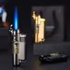 Inflatable Windproof Lighter Straight Flame Cigarette Lighter Metal Cigarette Accessories Men's Gift