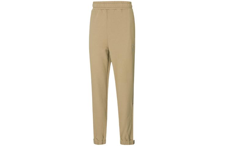 PUMA X Maison Kitsune Casual Pants Unisex Light Khaki Moderate Straight Fit Pants 532326-96 XL