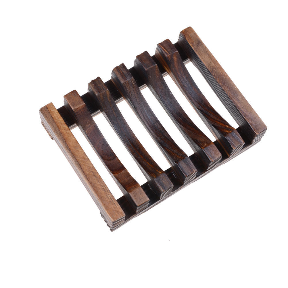 Baño moderno Carbón Antiguo De Madera Bandeja de ahorro de Jabón Jabonera Baño caliente!