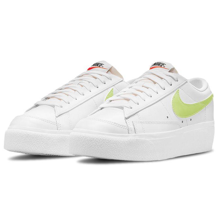 Nike Blazer Low Platform White Light Lemon Twist Women Sneakers Black DJ0292-102