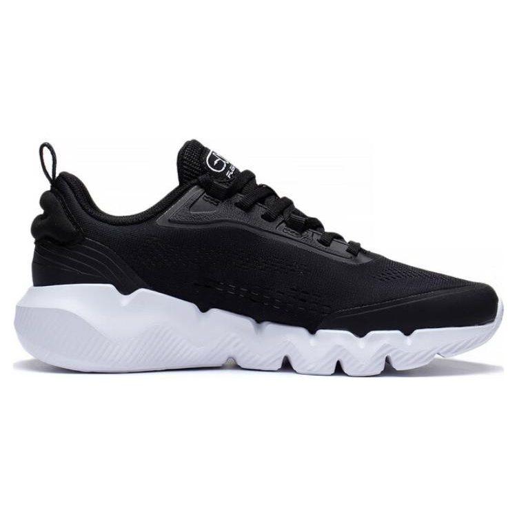Li Ning LN Fle Slip Resistant Abrasion Resistant Low Top Casual Shoes Women's Black White AGLT114-1