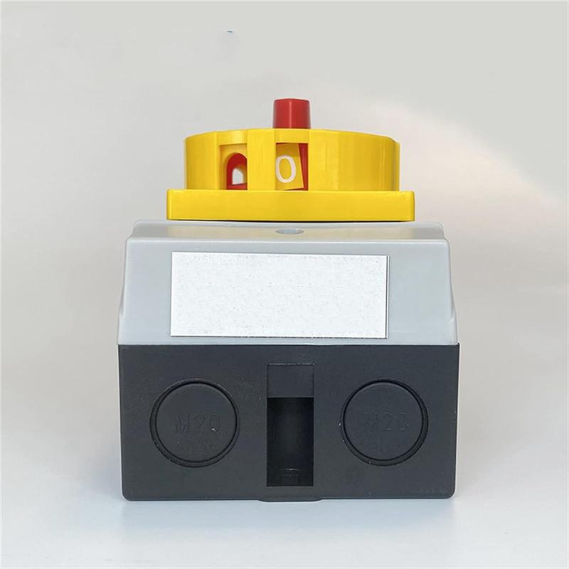 A84E-Isolator Switch Locking Fixed Padlock Rotary With Waterproof Enclosure 32A 3Phases 2 Positions On-Off