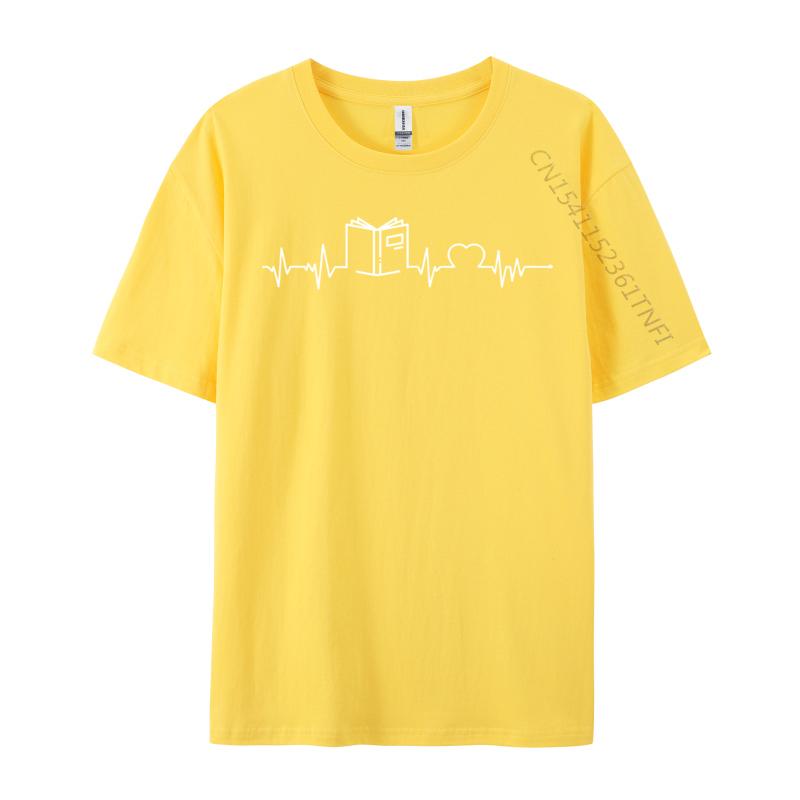Love Books Heartbeat Limited Edition Discount Geek T Shirts Pure Cotton Student Tops Tees Group TShirts