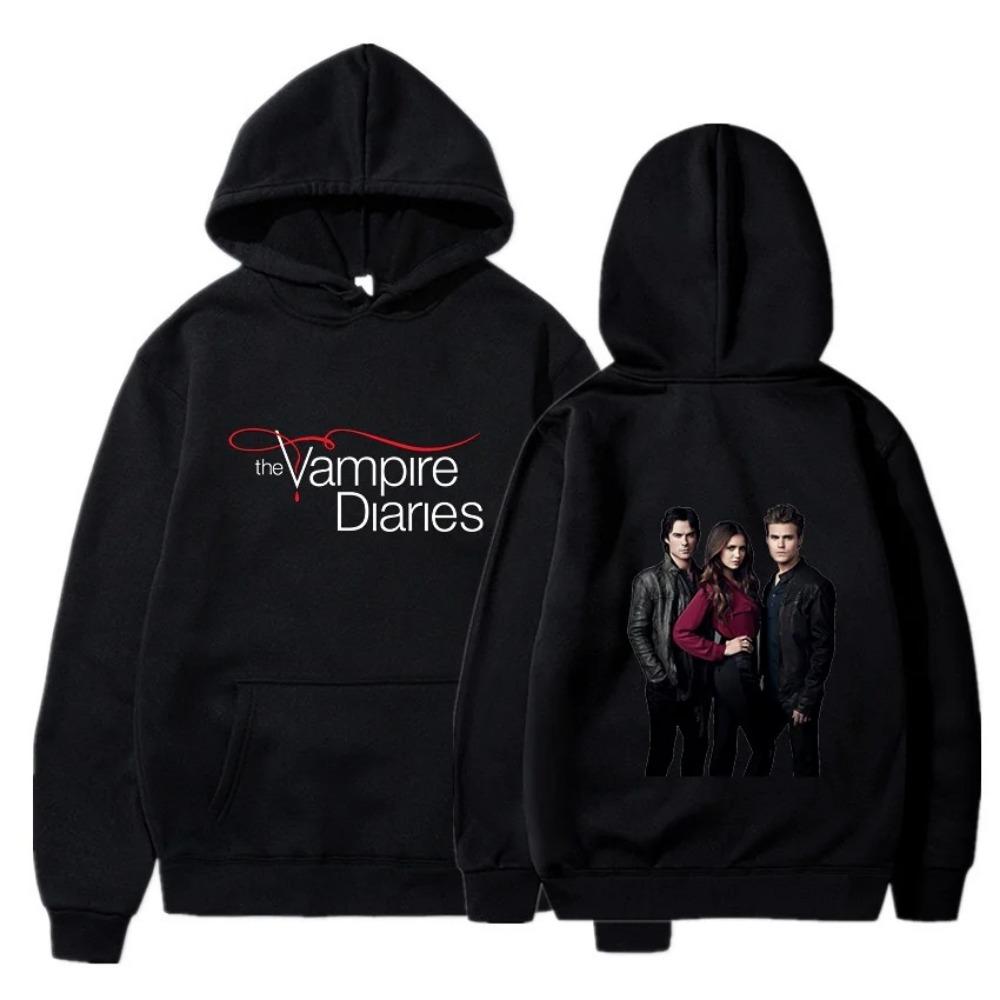 Classic American TV Series The Vampire Diaries Peripherals Hoodies Women Harajuku Pullovers Streetwear Fashion Sweatshirt