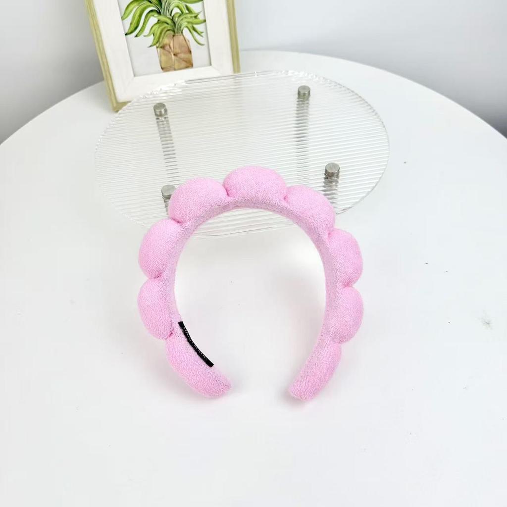 Women's Cute Blue Cloud Headband - Wide, High Skull Top for Face Washing