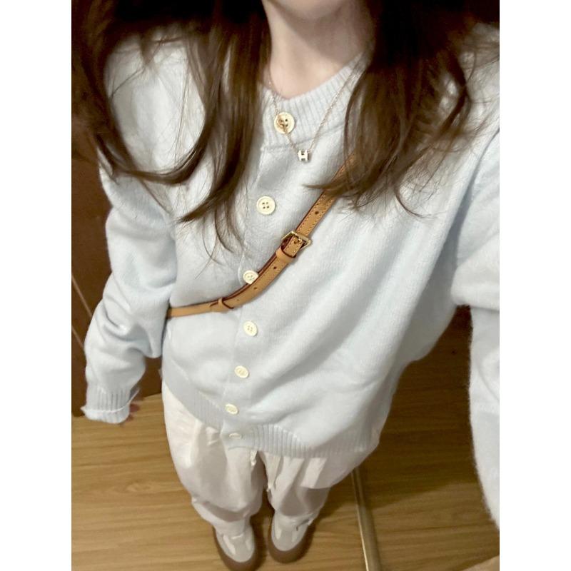 Milk Fufu Soft Waxy Single-breasted Knitted Top Cardigan Women's Autumn Sweet Age-reducing Gentle Wind Sweater Jacket