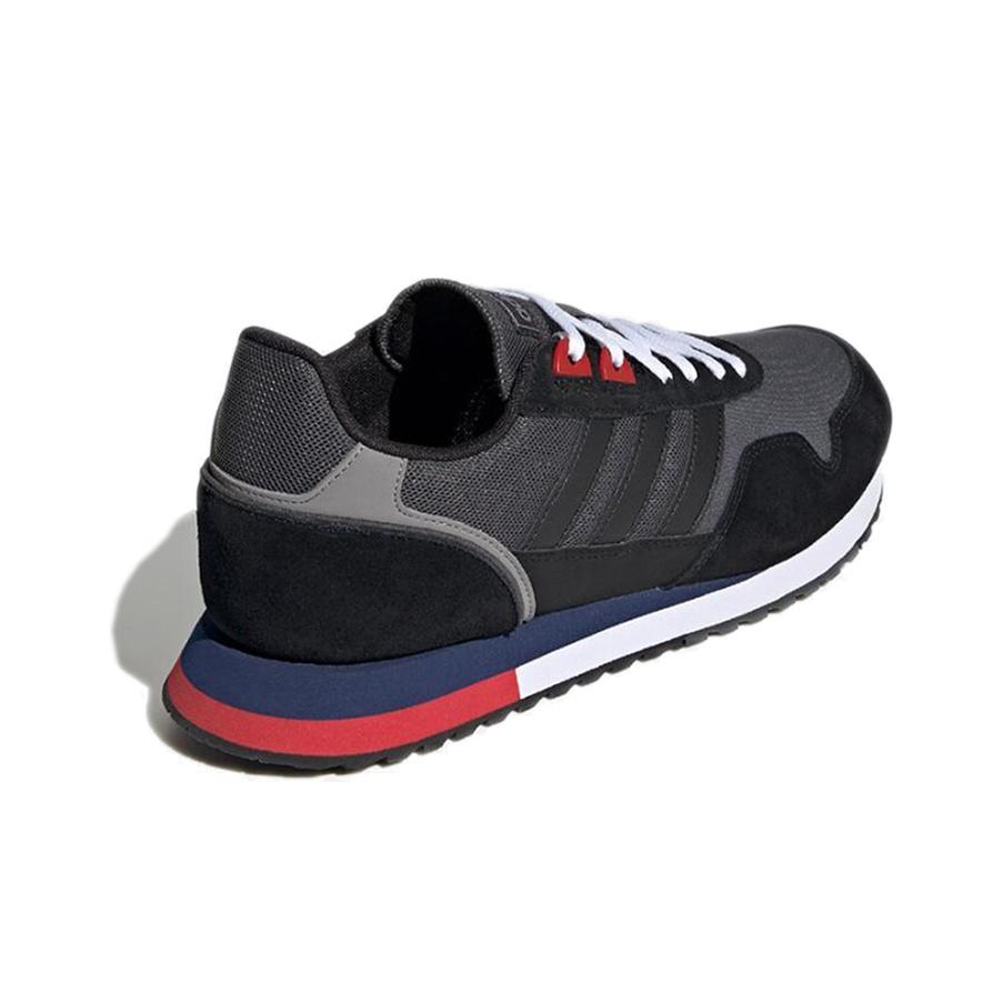 adidas Neo 8K Fashion Fabric Leather Slip Resistant Durable Breathable Supportive Lightweight Low Top Running Shoes Men Sneaker Black EH1429