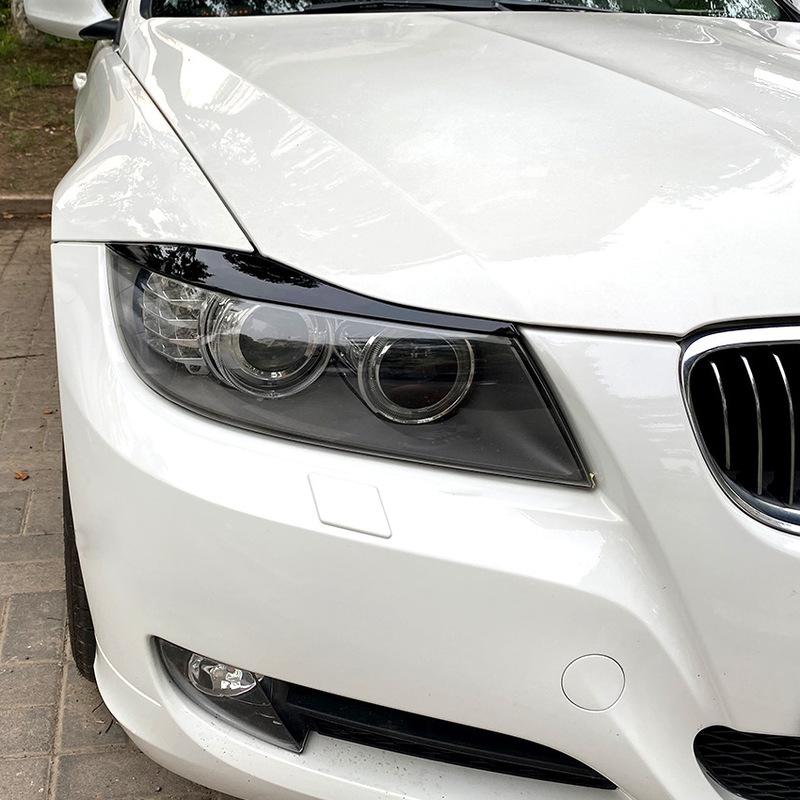 ABS Gloss Black Headlight Eyebrows Eyelid for BMW 3 Series E90 E91 2005 2006 2007 2008 2009 2010 2011 Sedan / Touring Stickers