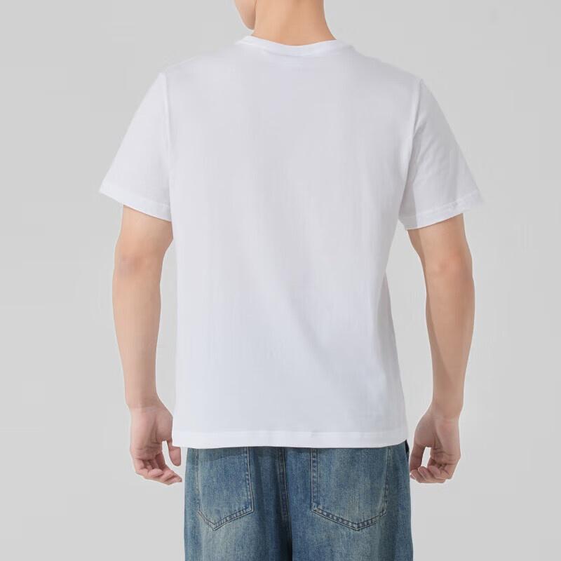 PUMA T Shirts Men's White Crew Neck Moderate Straight Fit 691340-52