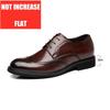 Fashion Men's Dress Brogues Elevator Shoes Platform Breathable Casual Business Luxury Genuine Leather Heightening Shoes 6 8CM Taller Man