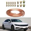 3/16 Zoll Außendurchmesser Auto-Rollrohrspulen-Reparatursatz mit Rohrschraubkappe, Kupfer-Nickel-Bremsleitung, praktischer 25-Fuß-Drahtschlauchaufroller, 16 Armaturen