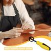 Chisel Holder Steel Stamp Holder Safety Handle Leather Puncher With Yellow Rubber Handle Security Holder Marking Punch