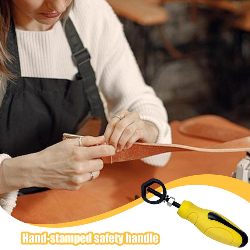 Chisel Holder Steel Stamp Holder Safety Handle Leather Puncher With Yellow Rubber Handle Security Holder Marking Punch China Mainland