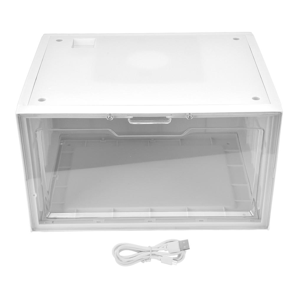 LED krabice na boty Hlasové ovládání Průhledná dvířka Stohovatelný Úložný box na tenisky Vitrína pro domácnost