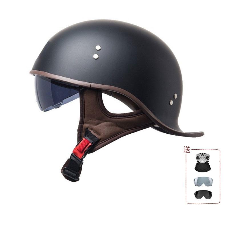 China 3C Certification 2025 New Motorcycle Helmet Retro Helmet ABS Lightweight Breathable Lining Half Helmet for Men and Women