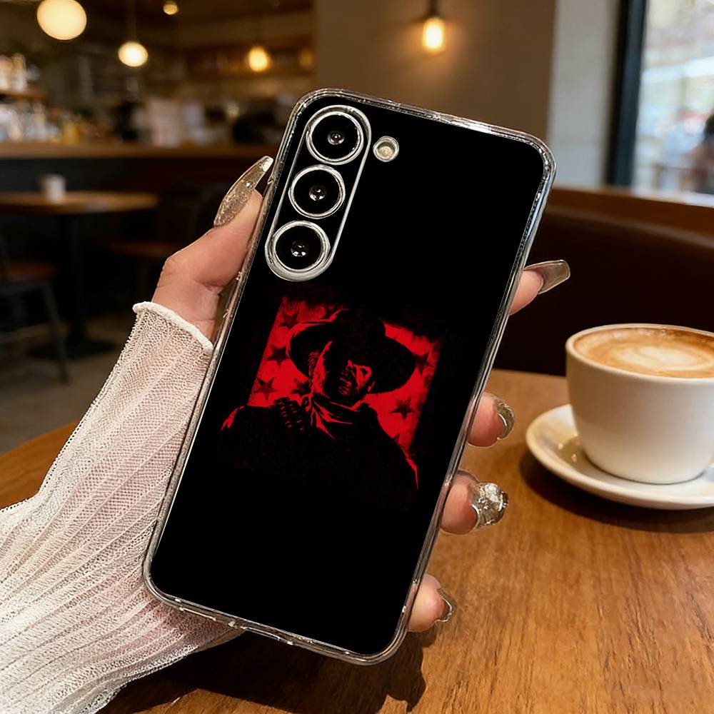 R-Red D-Dead Redemption RDR 2 Phone Case For Samsung Galaxy S24 S25 S23 S22 S21 Plus S24 S25 Transparent Cover Case
