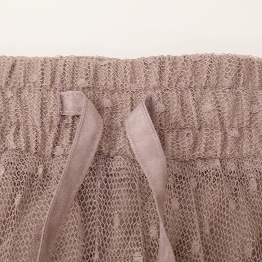 RED VALENTINO SR0RA360428 Pink Dot Lace Tulle Skirt skirt 36 pinkUsed
