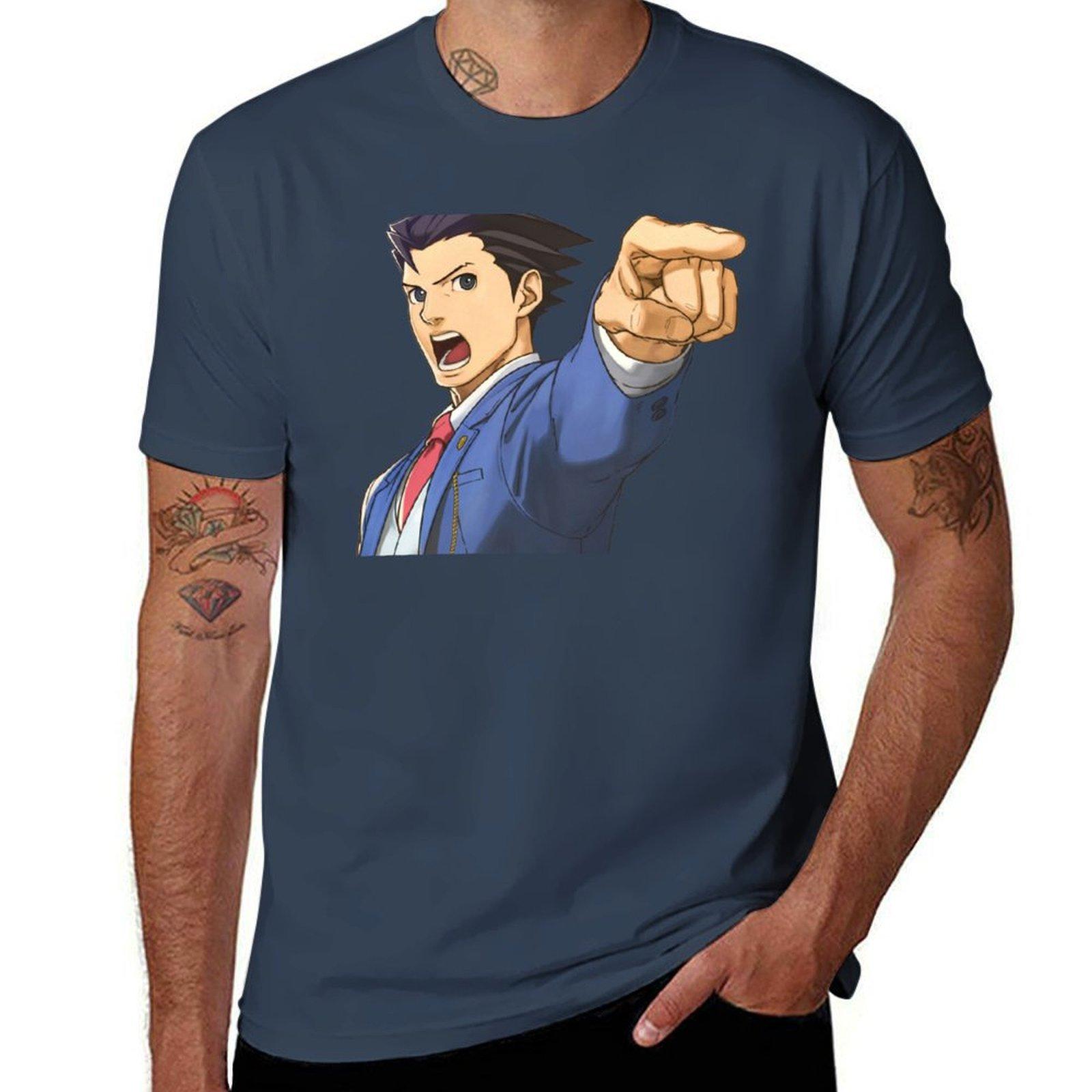 Phoenix Wright Ace Attorney Tshirt T Shirts Cotton 100 Unisex Graphic T Shirt Tshirt S