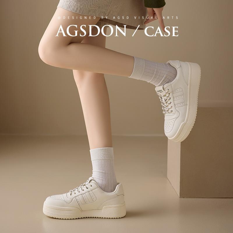 Augustine Little White Shoes Women's 2025 New Spring and Autumn Thick-soled Soft-soled German Training Shoes Casual Sports Board Shoes Ins