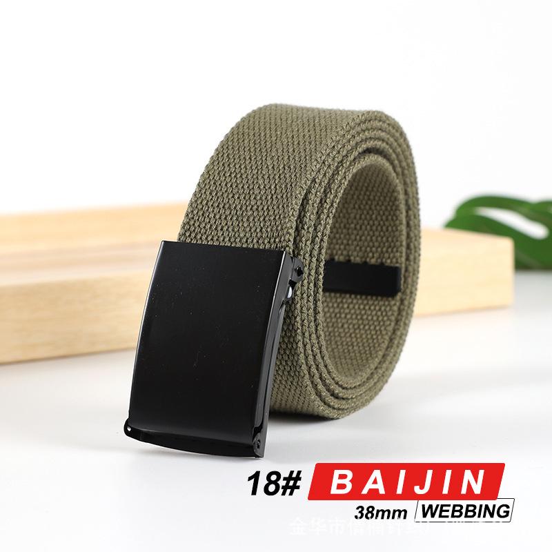 Canvas & Leather Multi-Color Casual Waist Belt - Stylish, Easy-to-Match Accessory for Students