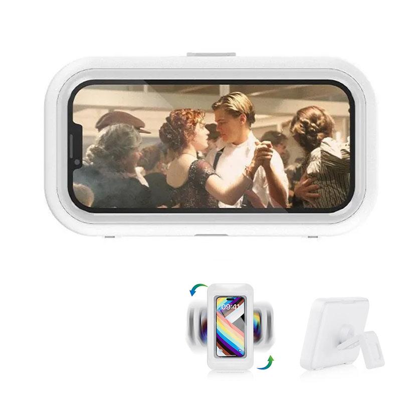 Wasserdichter Telefonhalter für das Badezimmer, für die Wand, für Telefonhülle, Ständer, selbstklebende Touchscreen-Telefonhalterung, Aufbewahrung für die Dusche