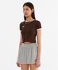 Minasu Mns Span Crop T Shirt_Brown