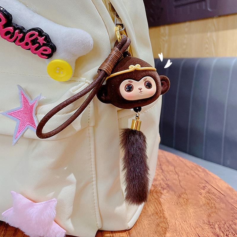 Wukong Q-Version Action Figure Pvc Model Statue Car Keychain Backpack Pendant Decoration Doll Toy Gifts